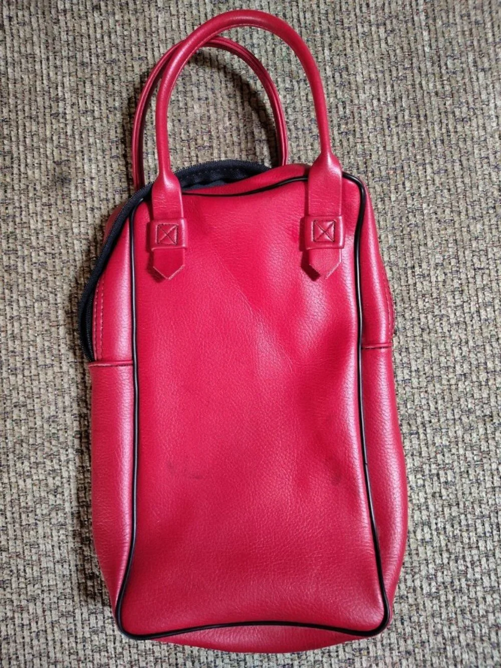 Vintage Hazel Wine Bag Holder Red Made In USA Retro Cottage Stillwell